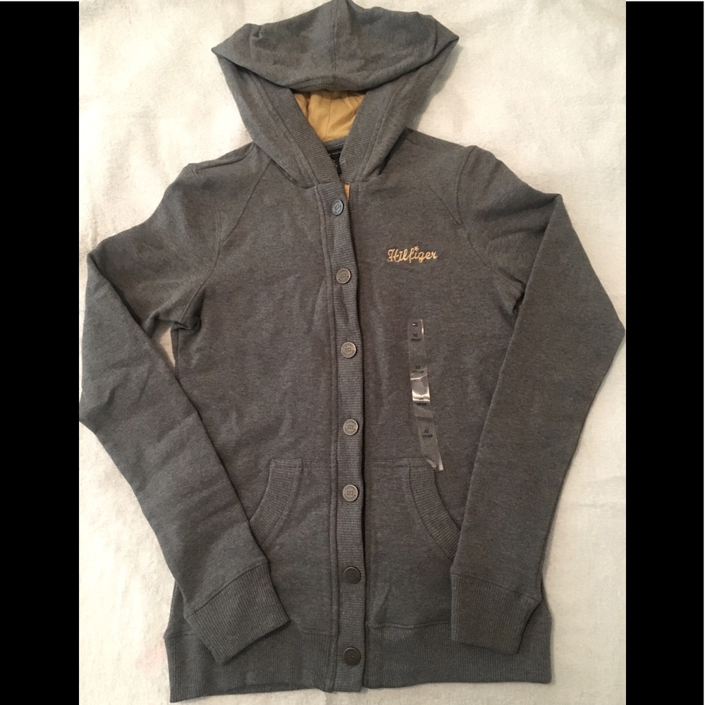 Tommy Hilfiger Light Grey Hoodie, size extra small